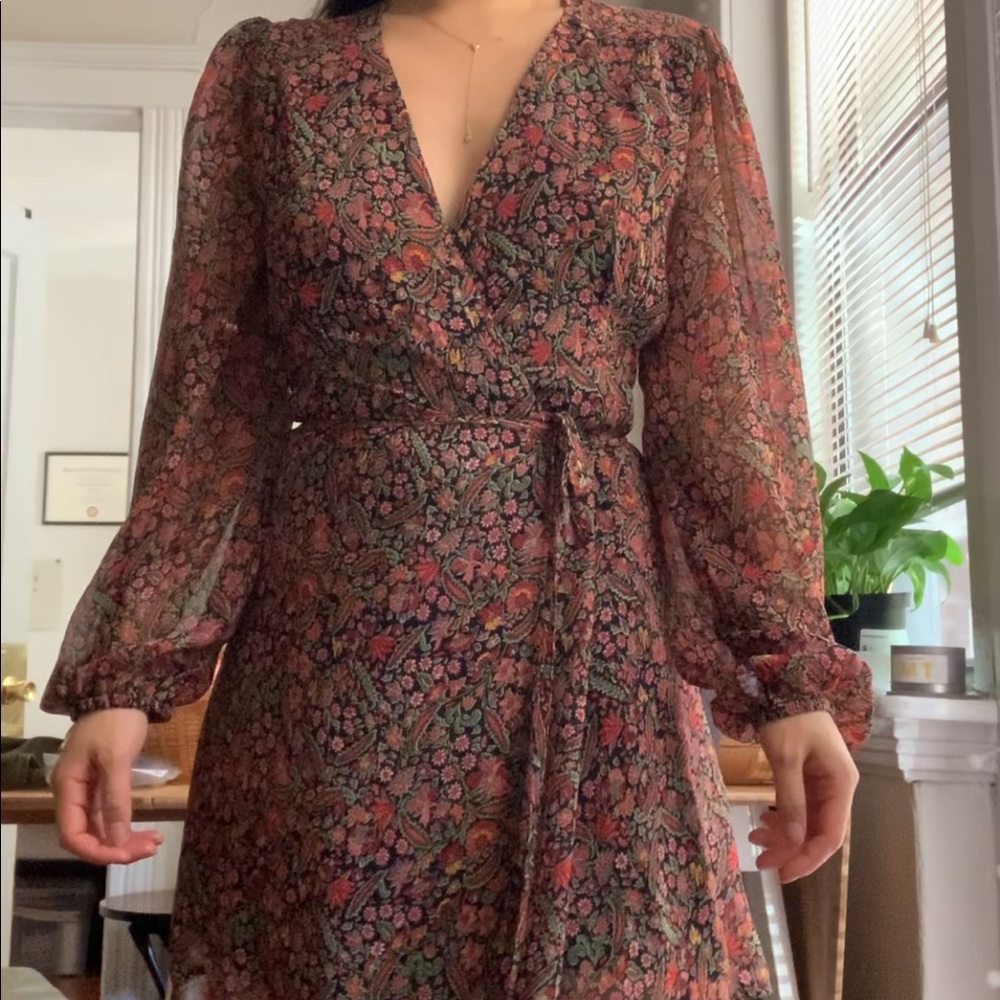 Floral wrap dress